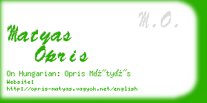 matyas opris business card